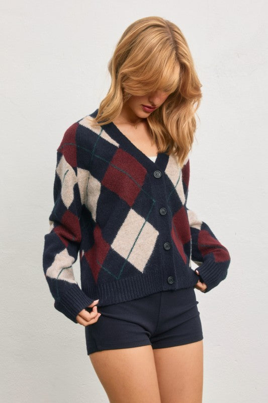 Gizelle Argyle Sweater