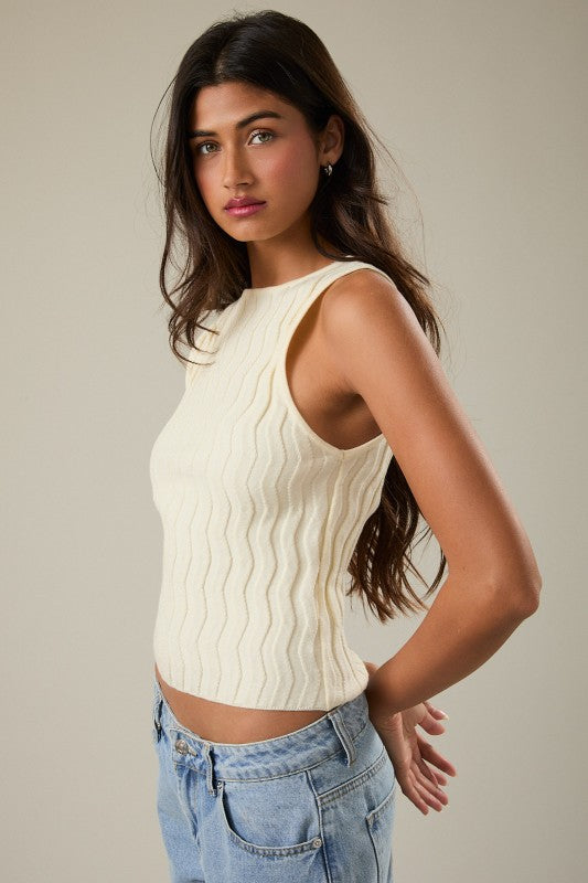 Julia Wave Sweater Tank