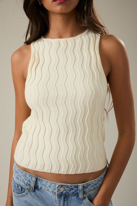 Julia Wave Sweater Tank
