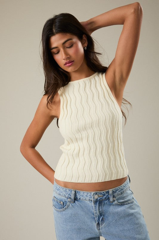 Julia Wave Sweater Tank