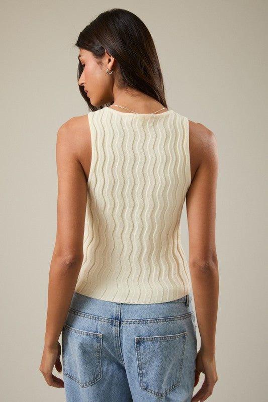 Julia Wave Sweater Tank