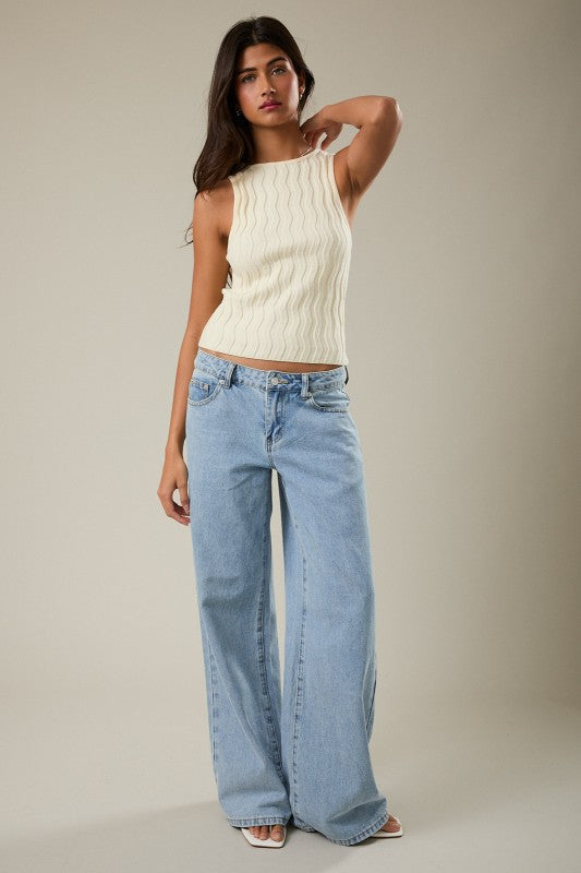 Julia Wave Sweater Tank