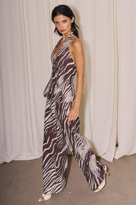 Chelsea Linen Zebra Top