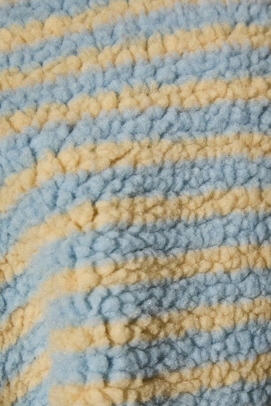 Mary Kate Stripped Fleece Jacket