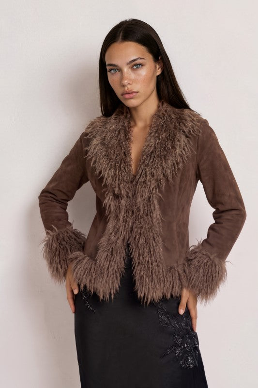 Lorelai Suede Fur Jacket
