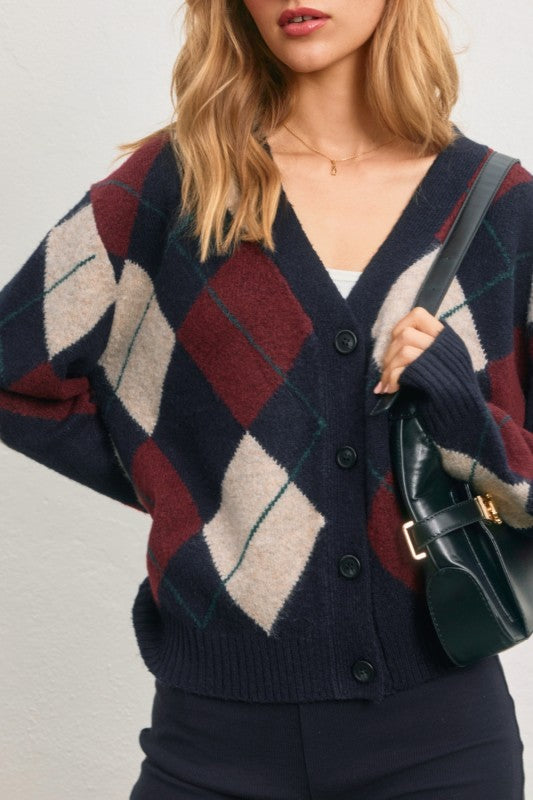 Gizelle Argyle Sweater