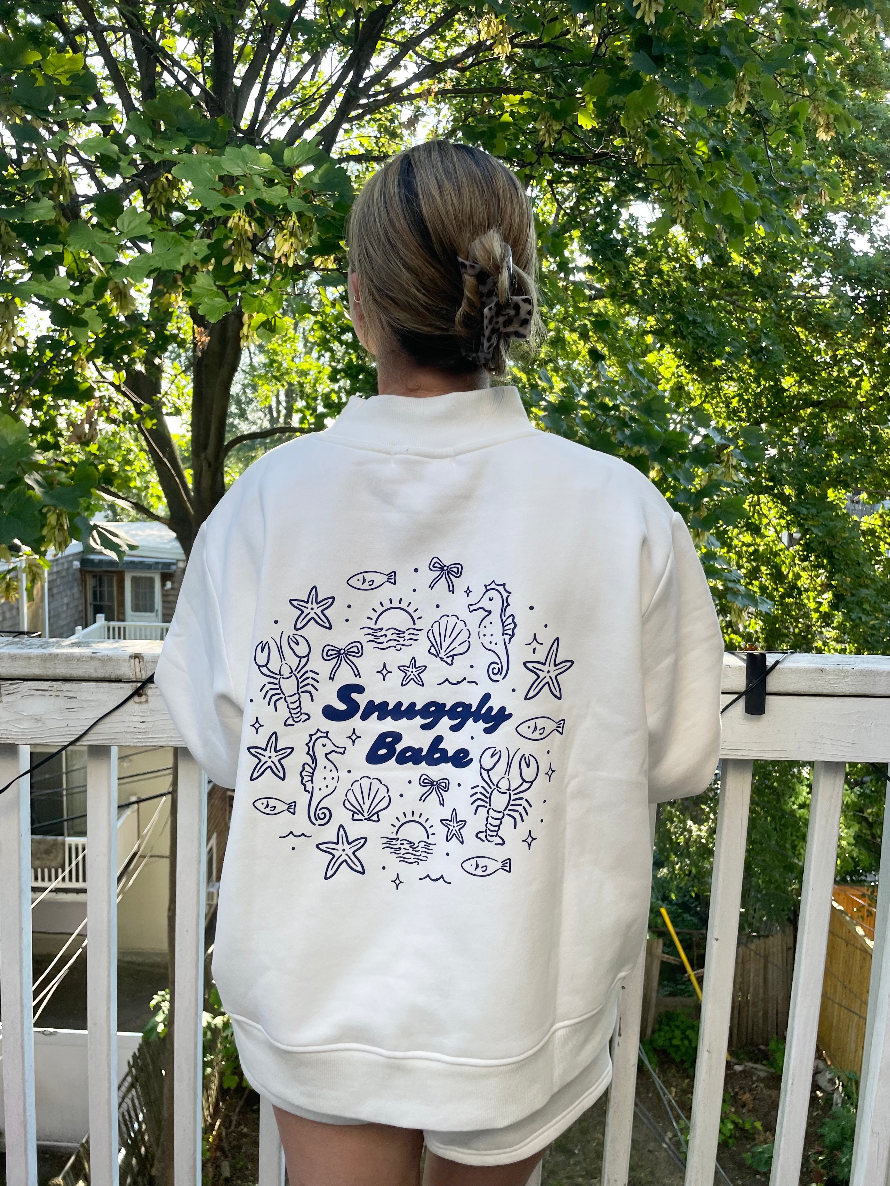 Snuggly Babe Summer Mock-Neck Sweatshirt