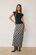 Elle Plaid Maxi Skirt