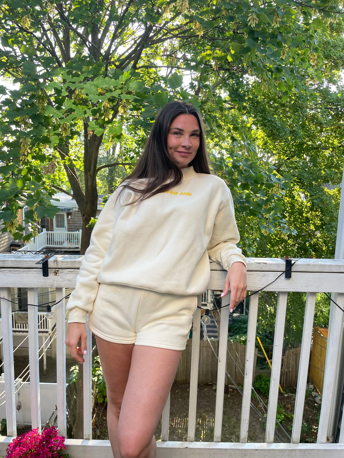 Snuggly Babe Fleece Mock-Neck Sweatshirt